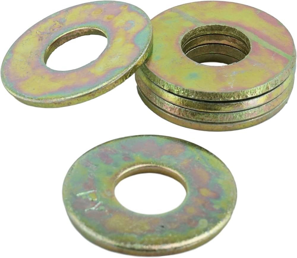Picture of Brighton Best 351500 1" Uss Flat Washers Thru-Hardened Zinc-Yellow Cr+6 (U.S.A.)